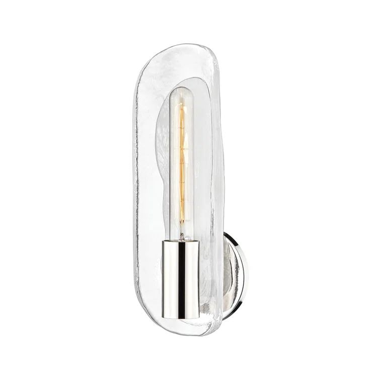 Polished Nickel Direct Wired 1-Light Dimmable Sconce