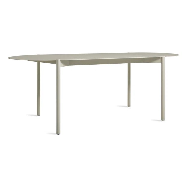 Putty Aluminum 82" Capsule Shape Dining Table