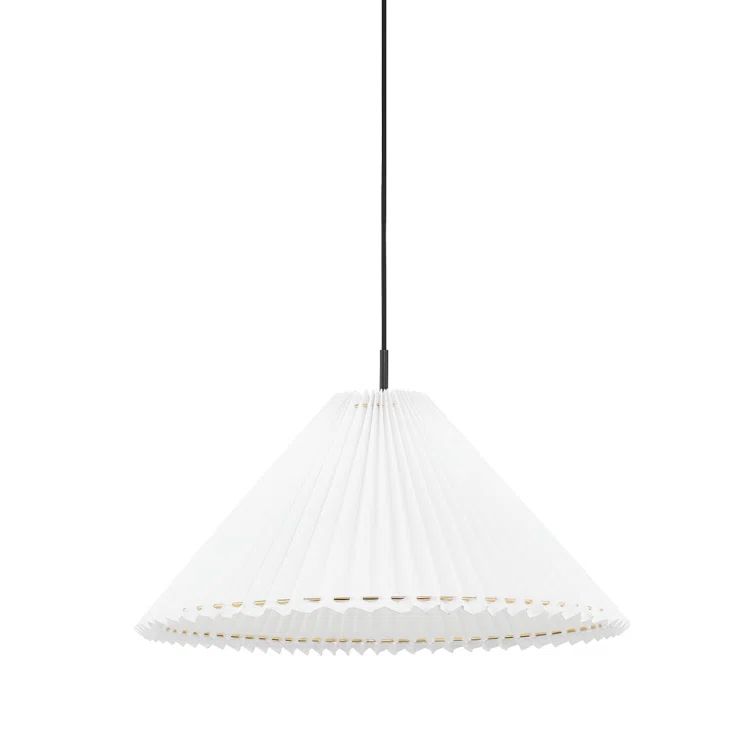 Demi Contemporary Black and Aged Brass LED Pendant Light