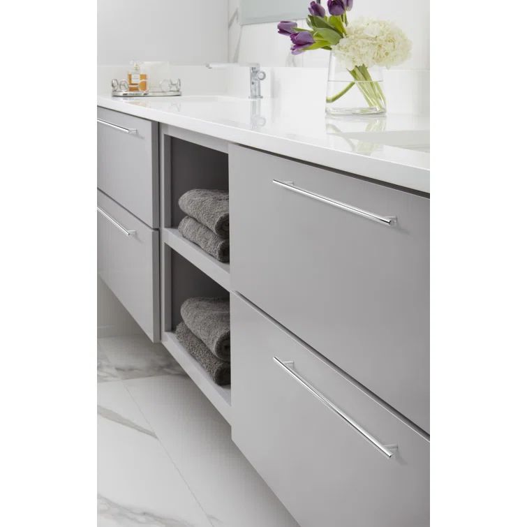 Polished Chrome 30-1/4 inch Bar Cabinet Pull