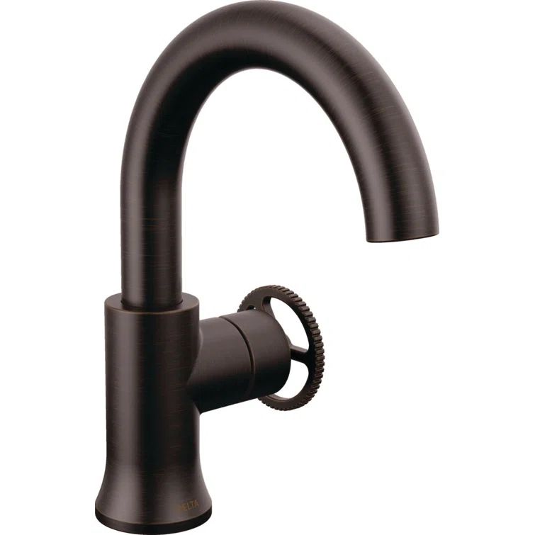 Sleek Modern Venetian Bronze Single Hole Bathroom Faucet