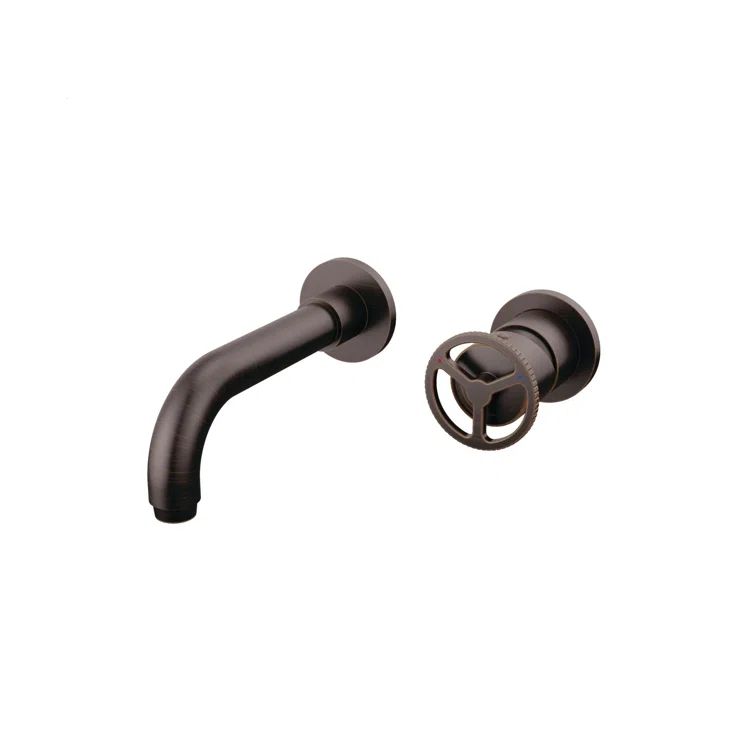 Venetian Bronze Wall Mounted Widespread Bathroom Faucet