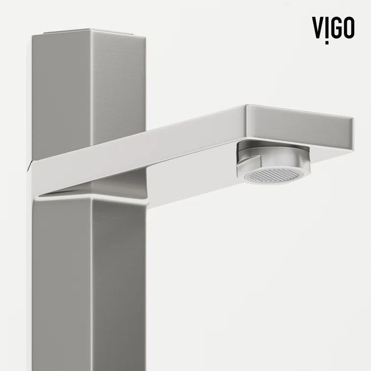 Elegant Nova 8" Black Brass Single-Hole Faucet with Deck Plate