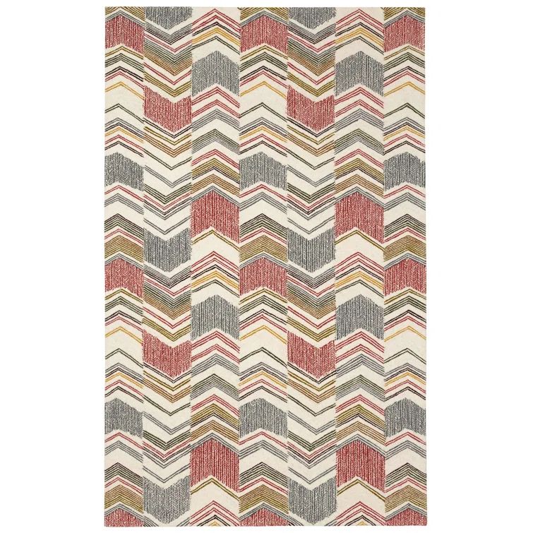 Handmade Multicolor Wool Runner Rug with Cotton Backing