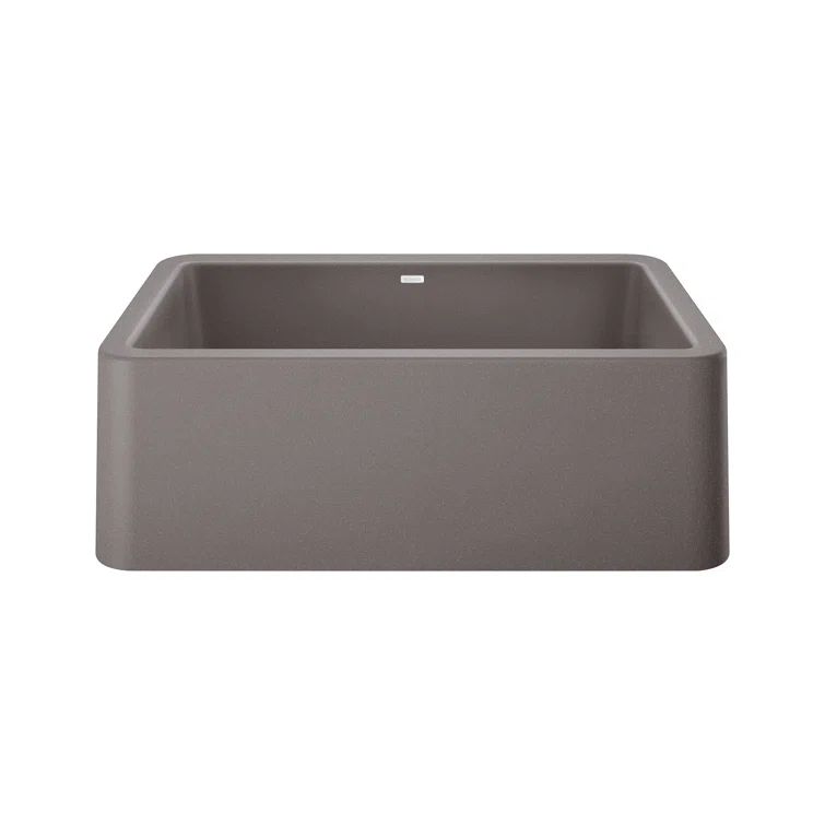 Metallic Gray Granite Composite Farmhouse Kitchen Sink
