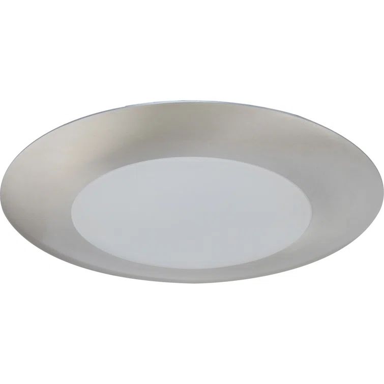 7'' Brushed Nickel LED Indoor/Outdoor Flush Mount Light