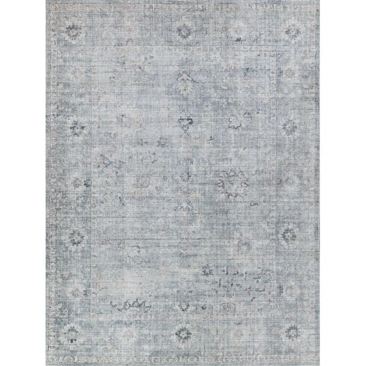 Cambridge Hand-Loomed Blue Wool and Viscose Area Rug