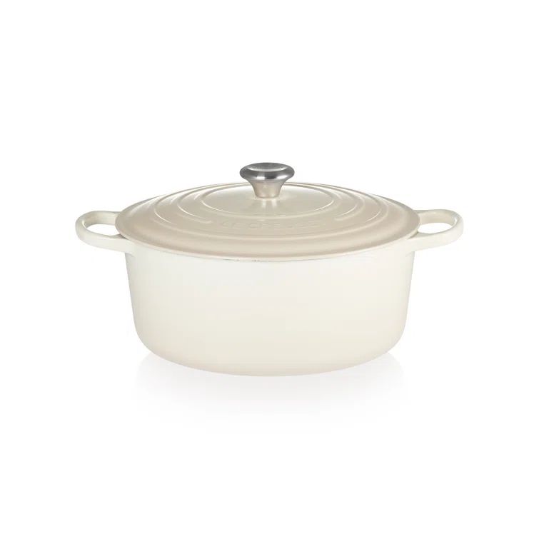 Meringue Enameled Cast Iron 7.25 qt. Dutch Oven