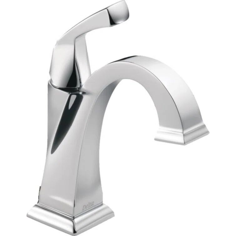 Sleek Modern Chrome Single Hole Bathroom Faucet with Drain Assembly