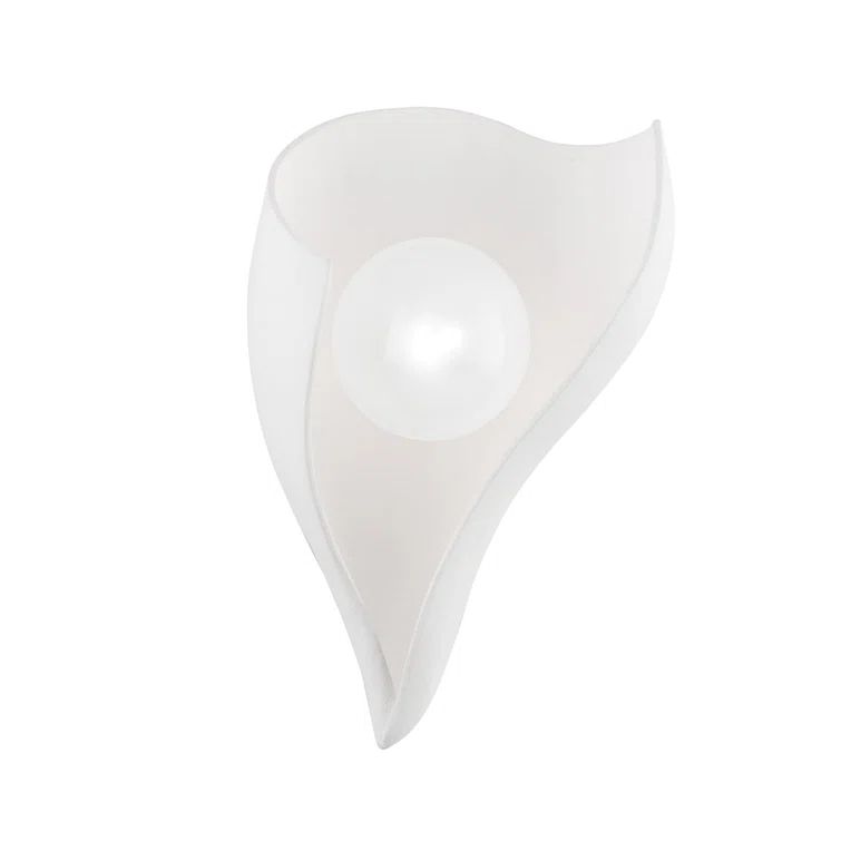Gesso White Coastal Elegance 1-Light LED Wall Sconce