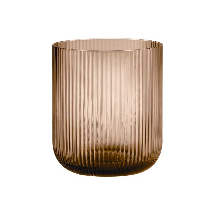 Medium Coffee Handcrafted Glass Hurricane Lamp