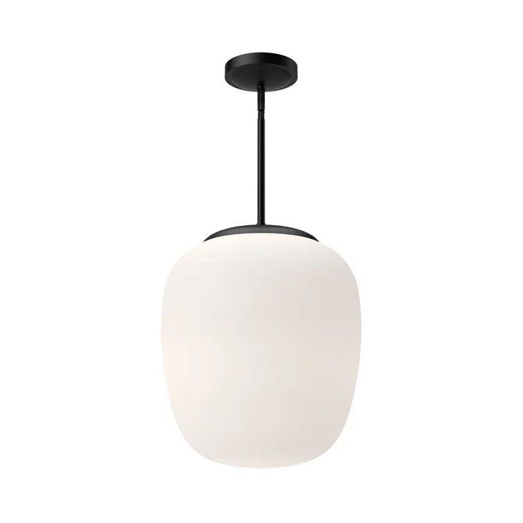 Holden Matte Black Geometric Glass Pendant Light