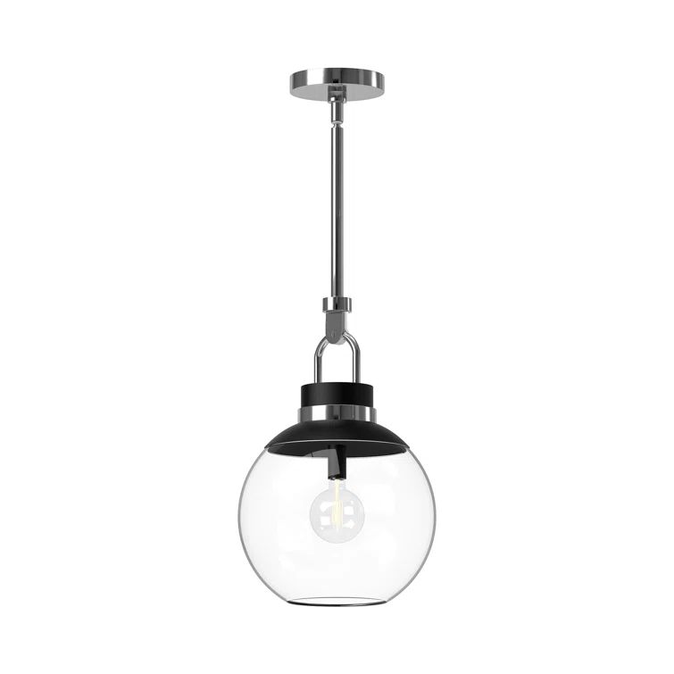 Copperfield 18'' Gold and Glass Globe Indoor/Outdoor Pendant