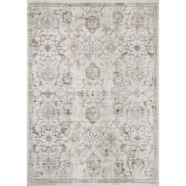 Ivory Dove Classic Rectangular Synthetic Rug - 9'3" x 12'10"