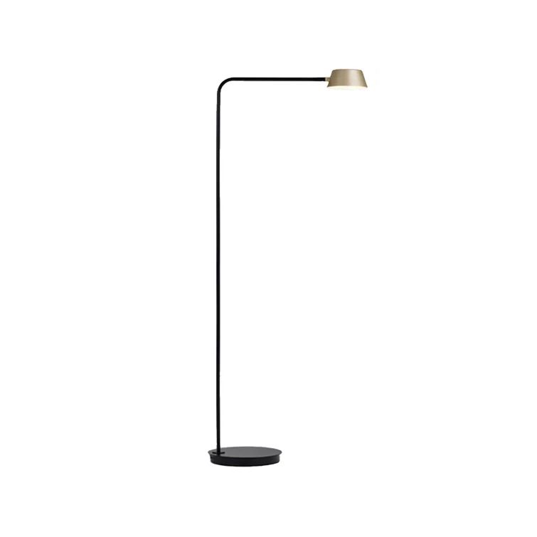Adjustable Black and Gold Arched Floor Lamp