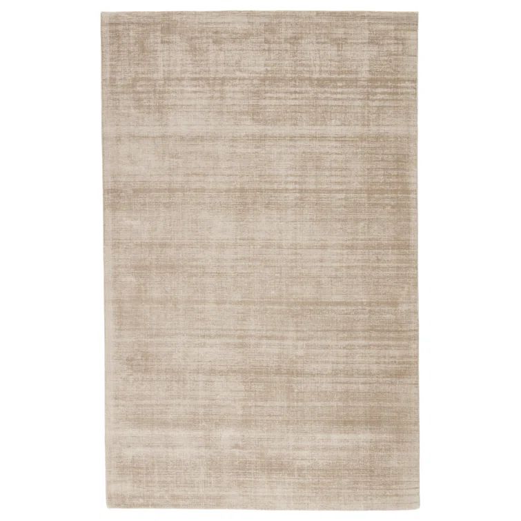 Pelican Beige Hand-Woven Viscose 8' x 10' Area Rug