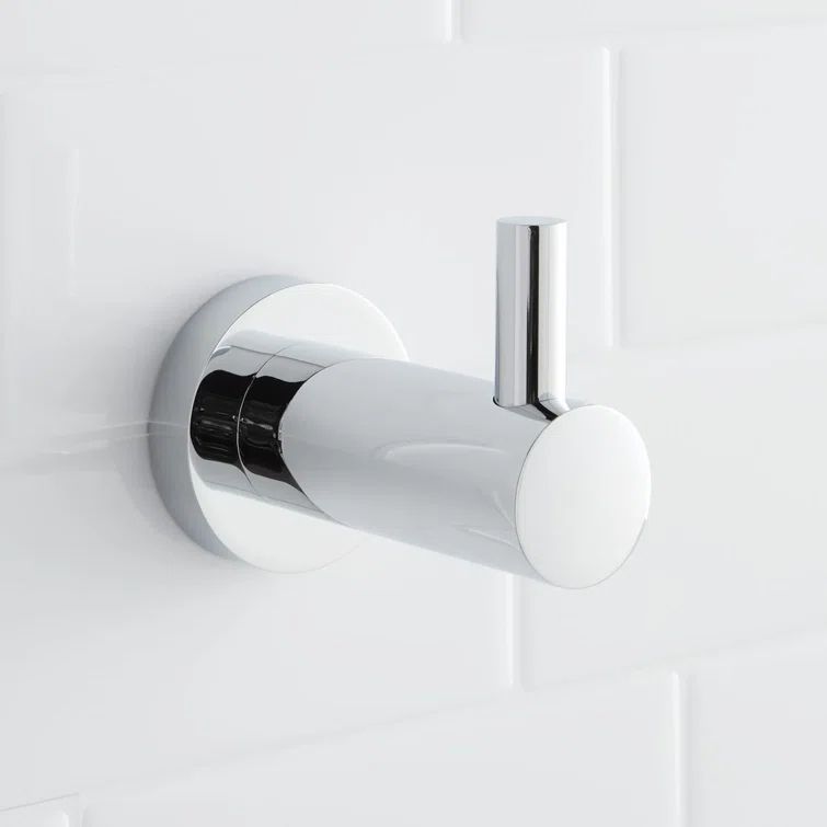 Ceeley Chrome Wall-Mount Single Robe Hook
