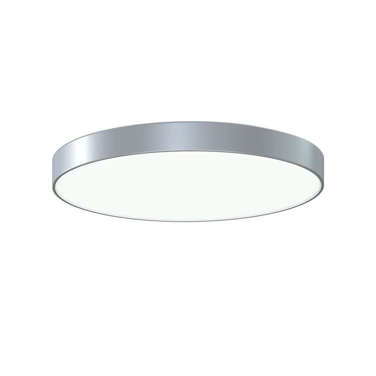 Pi Bright Satin Aluminum 8" LED Flush Mount Light