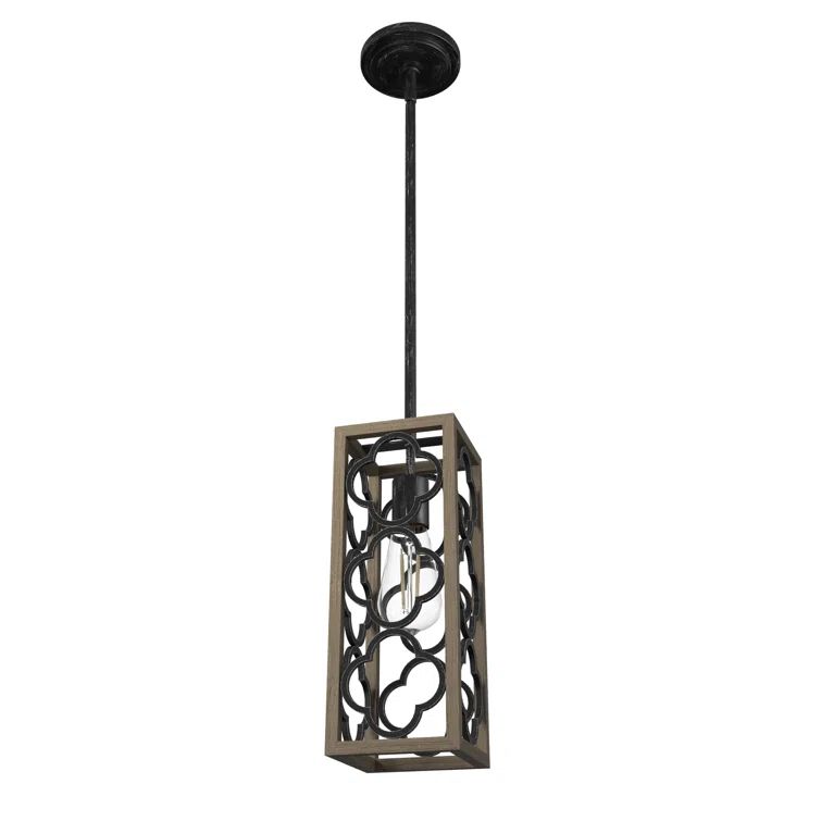 Gablecrest Transitional Black Aluminum Mini Pendant Light