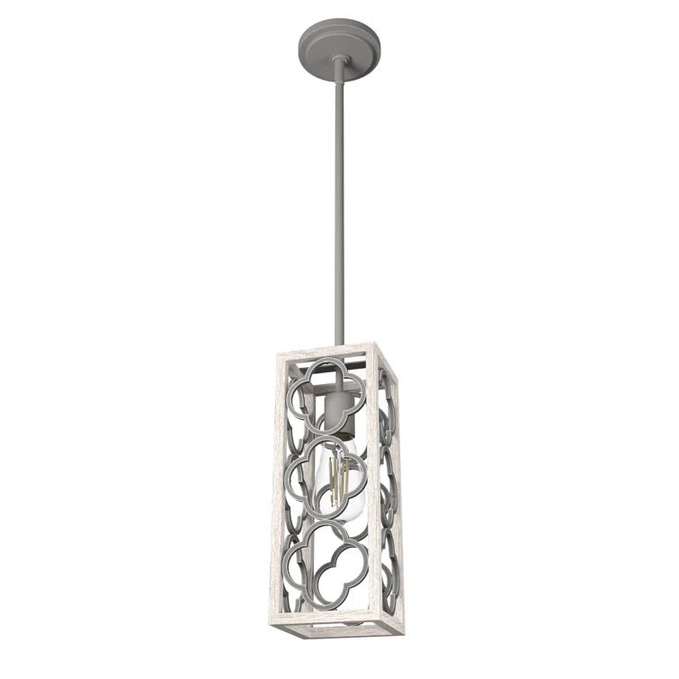 Gablecrest Distressed White Aluminum Mini Pendant Light