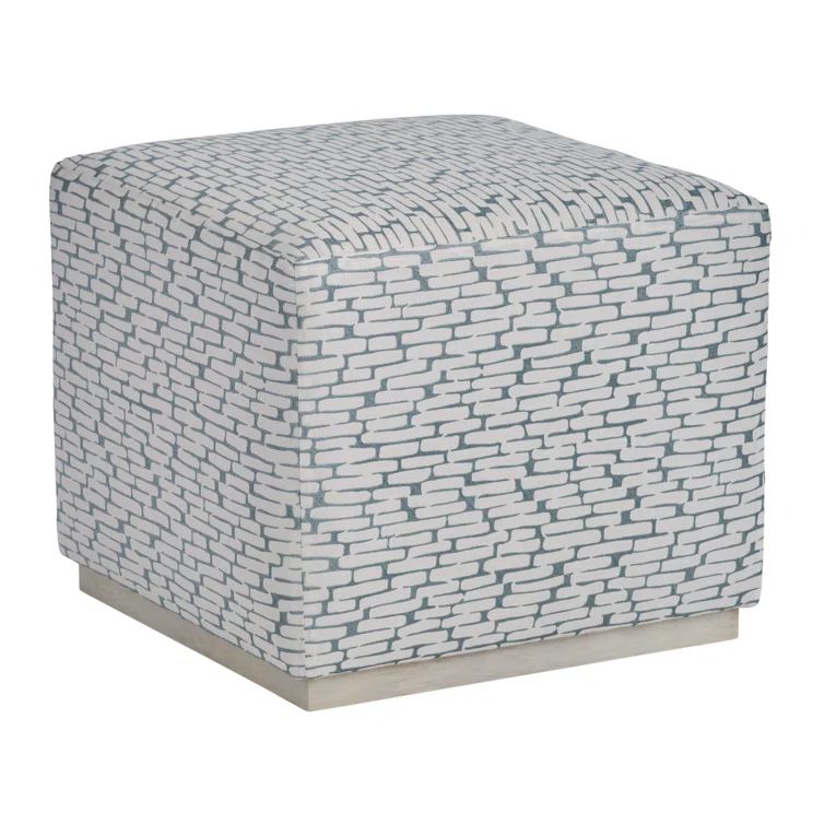 Portola Elegance Upholstered Ottoman with Custom Textile Design