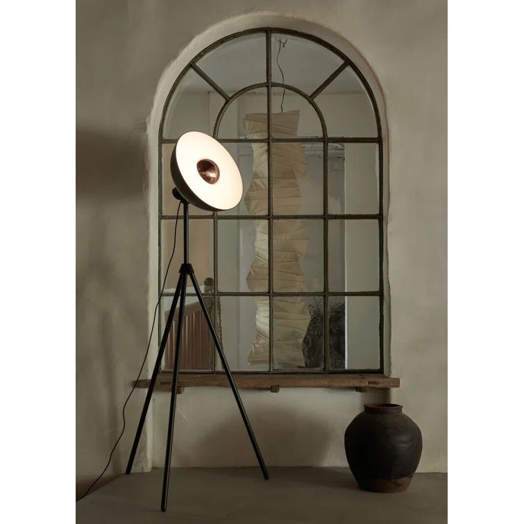 Apollo Mega Black and Copper Tripod Floor Lamp