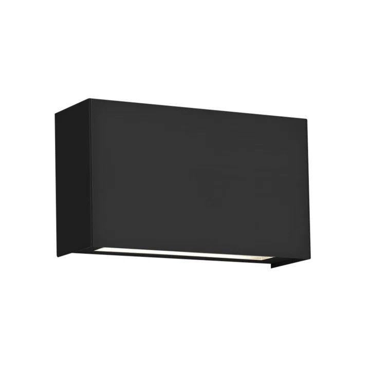 Blok 12" Black Aluminum Outdoor Dimmable LED Wall Sconce