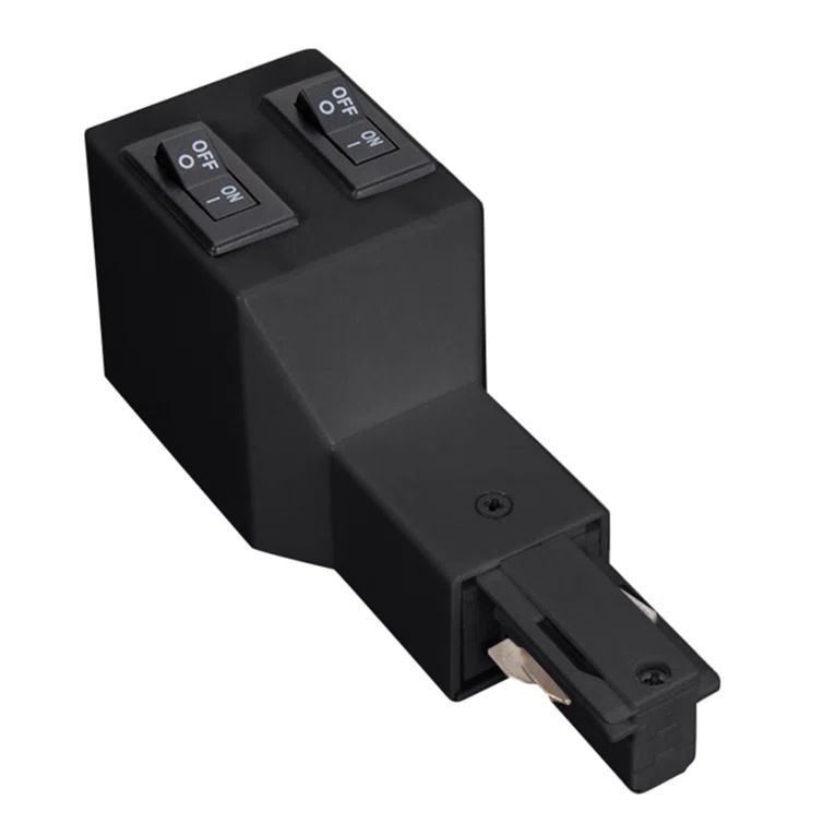 Black Current Limiter Track Accessory with Dual Switches