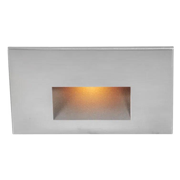 Amber Stainless Steel Rectangular Dimmable LED Step Light