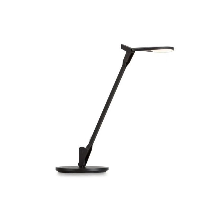 FlexiGlow Matte Black LED Clip-On Desk Lamp with USB