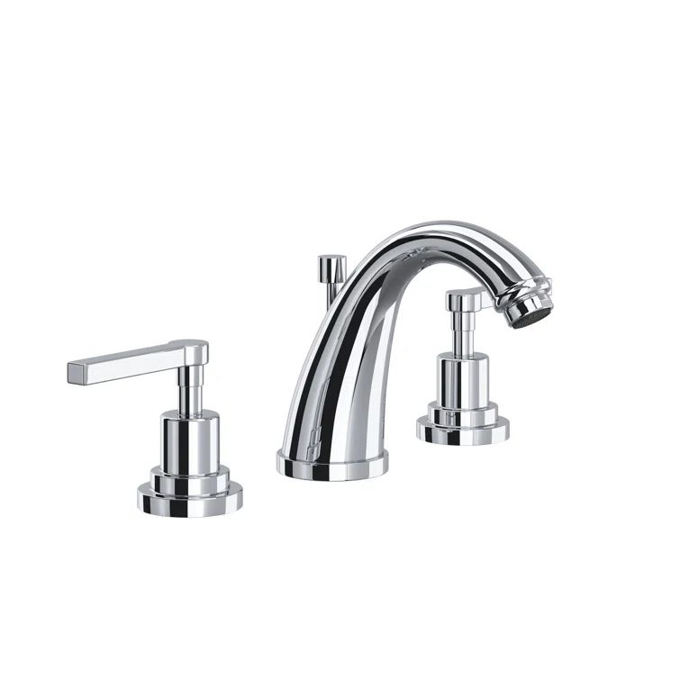 Elegant Polished Nickel 3-Hole Widespread Bathroom Faucet with Drain