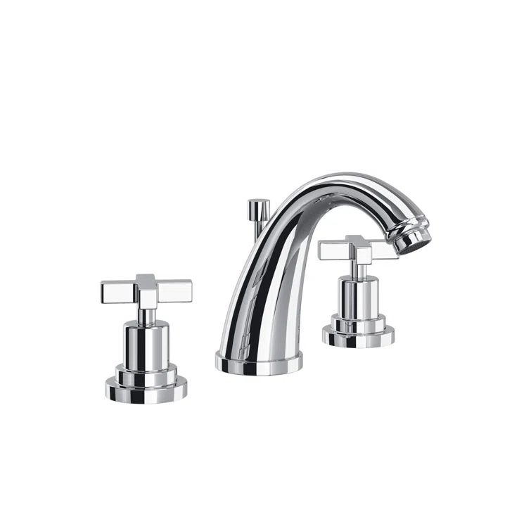 Lombardia Polished Chrome 5.5" Transitional Widespread Faucet