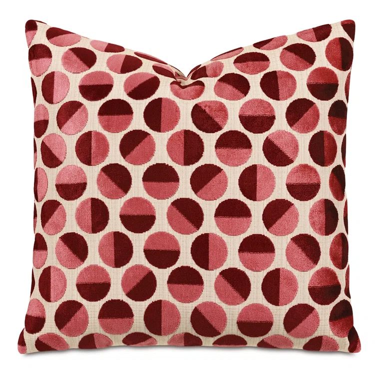 Scarlet Square Rayon Decorative Pillow with Faux Down Fill