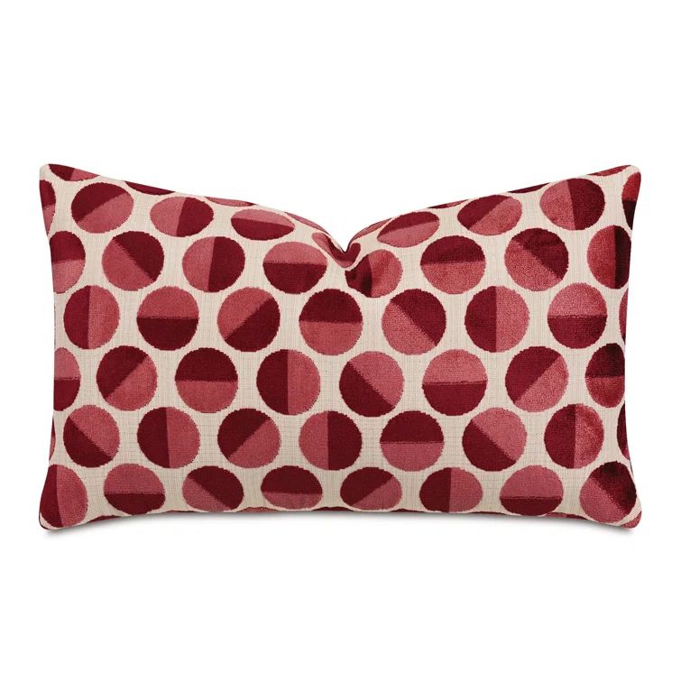 Scarlet Rectangular Rayon Decorative Pillow with Faux Down Insert
