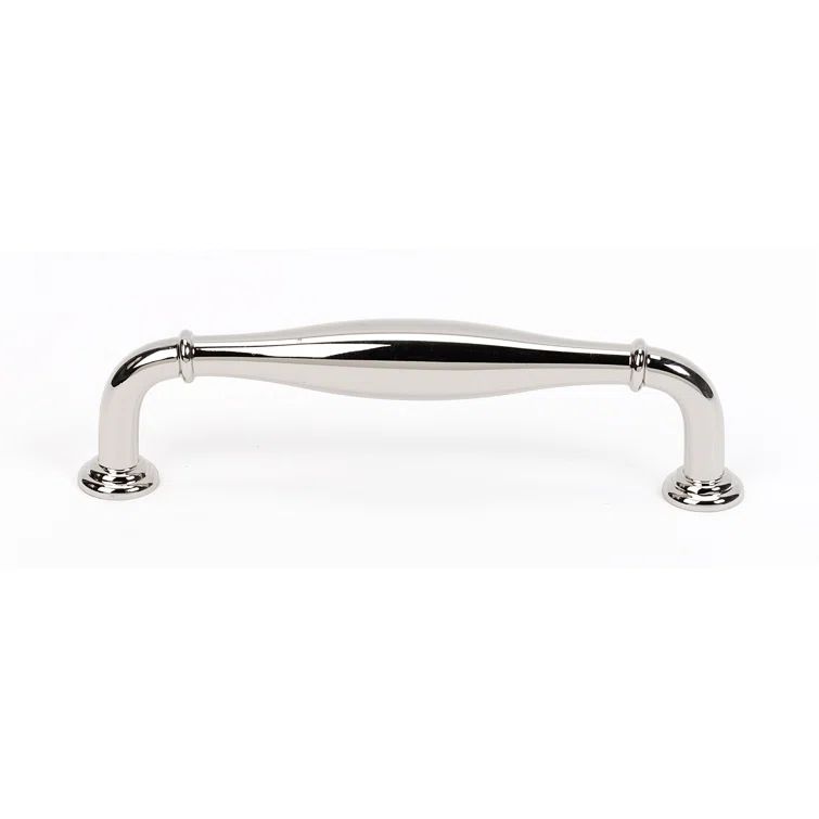 Polished Nickel 4" Traditional Solid Brass Bar Pull