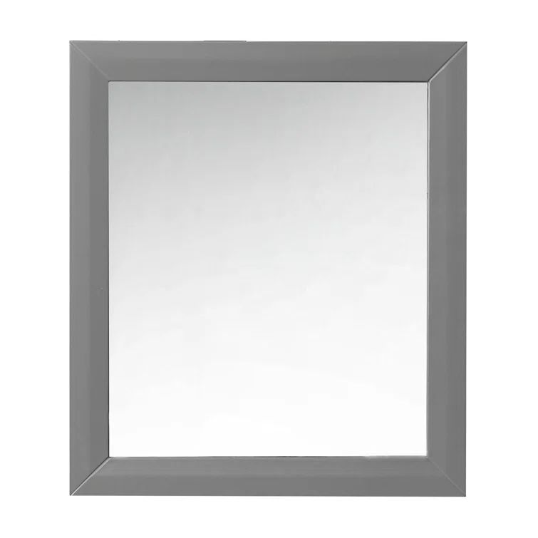 Sapphire Gray 28-Inch Rectangular Wood Bathroom Vanity Mirror