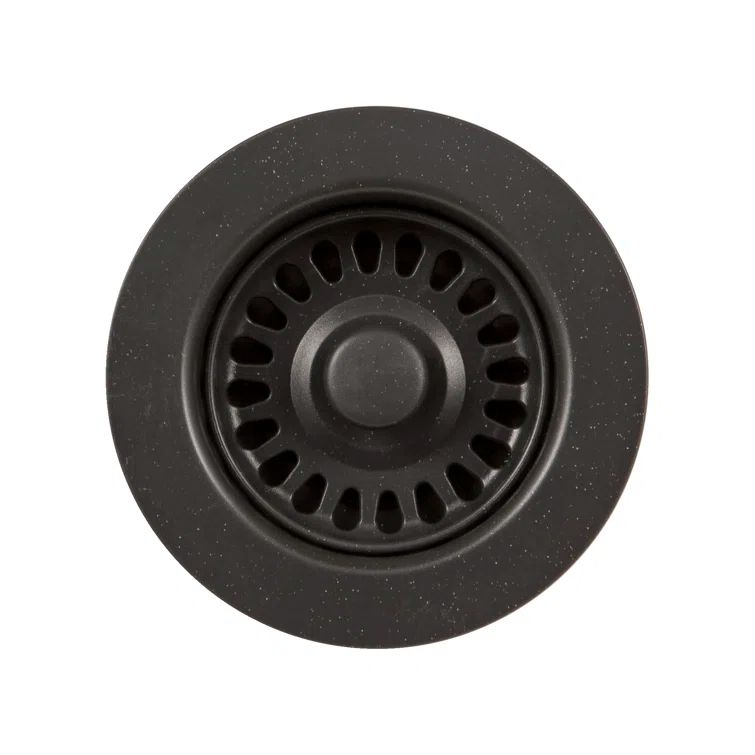 Matte Black Durable Plastic Kitchen Sink Basket Strainer
