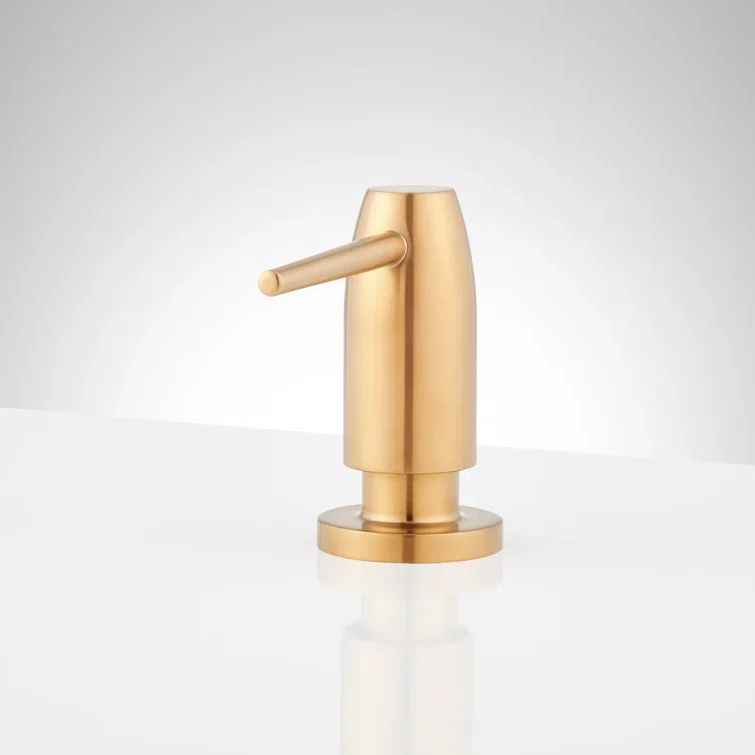 Brushed Gold Rust Resistant Metal Soap Dispenser