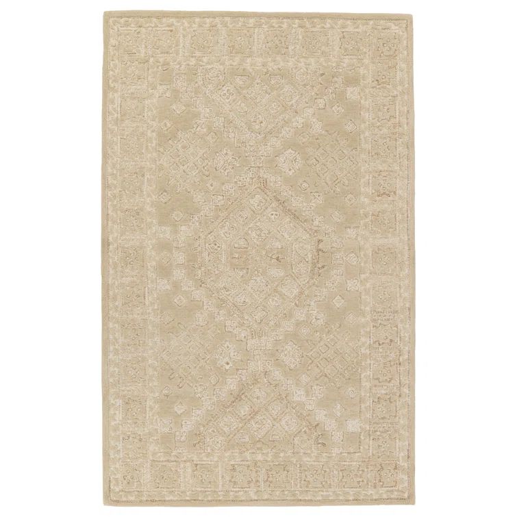 Handmade Red Wool Tufted Medallion 8' x 10' Area Rug