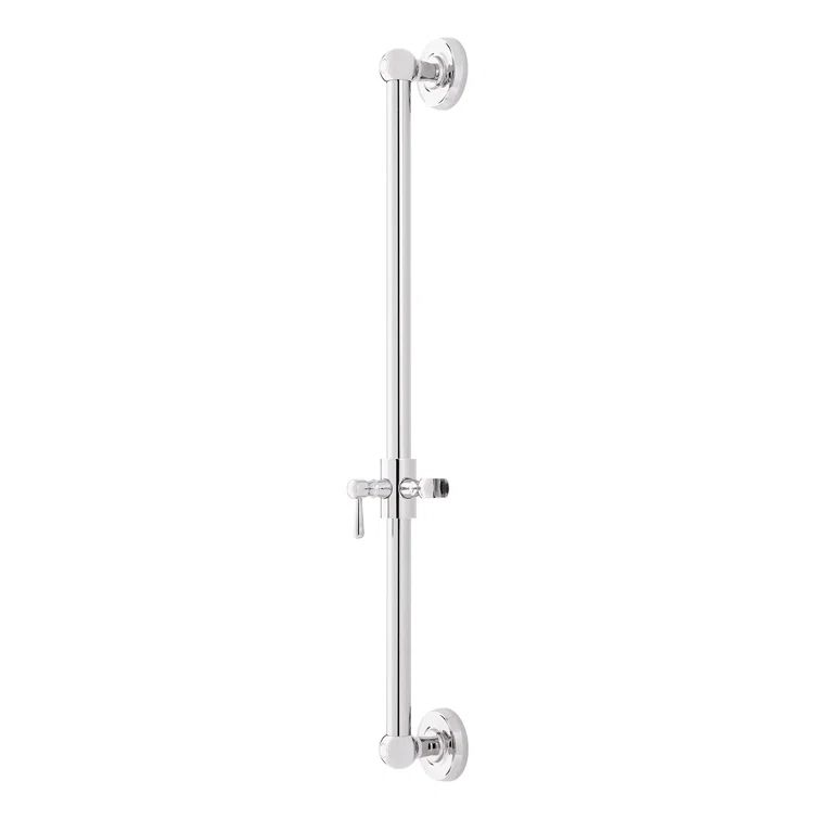 30" Chrome Wall Mount Adjustable Slide Bar