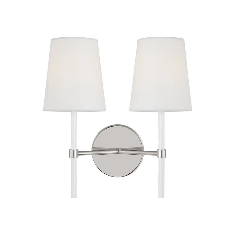 Polished Nickel Dimmable Direct Wired Wall Sconce