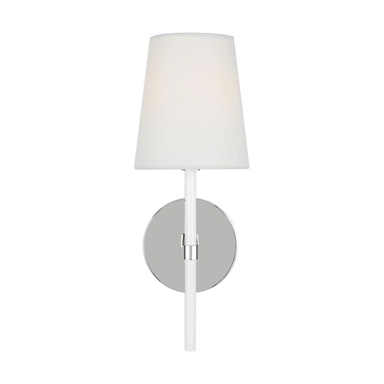 Monroe Polished Nickel Cone-Shaped Dimmable Wall Sconce