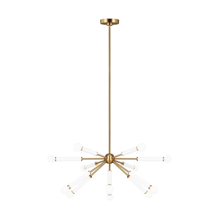 Burnished Brass 12-Light Sputnik Chandelier