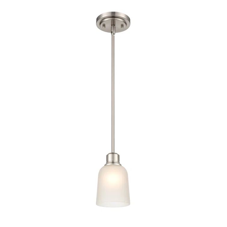 Elegant Amberle Brushed Nickel Globe Pendant with Frosted Glass