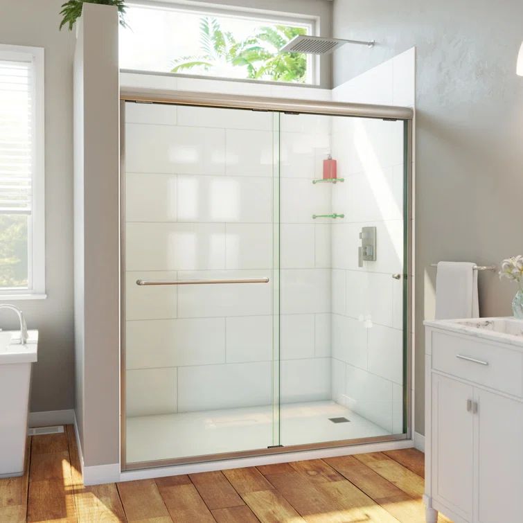 Alliance Pro HV 60" Semi-Frameless Sliding Shower Door with Clear Glass