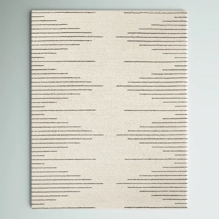 Modern Luxe Gray Stripe 8' x 10' Synthetic Area Rug