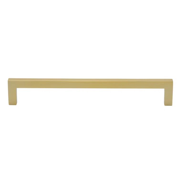 5" Brass Gold Square Bar Pull with Mounting Hardware