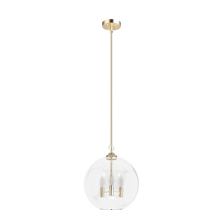 Alturas Gold Glass Globe Pendant Light