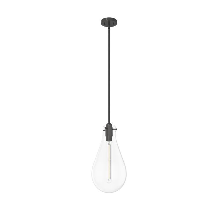 Noble Bronze and Clear Glass Pendant Light Fixture