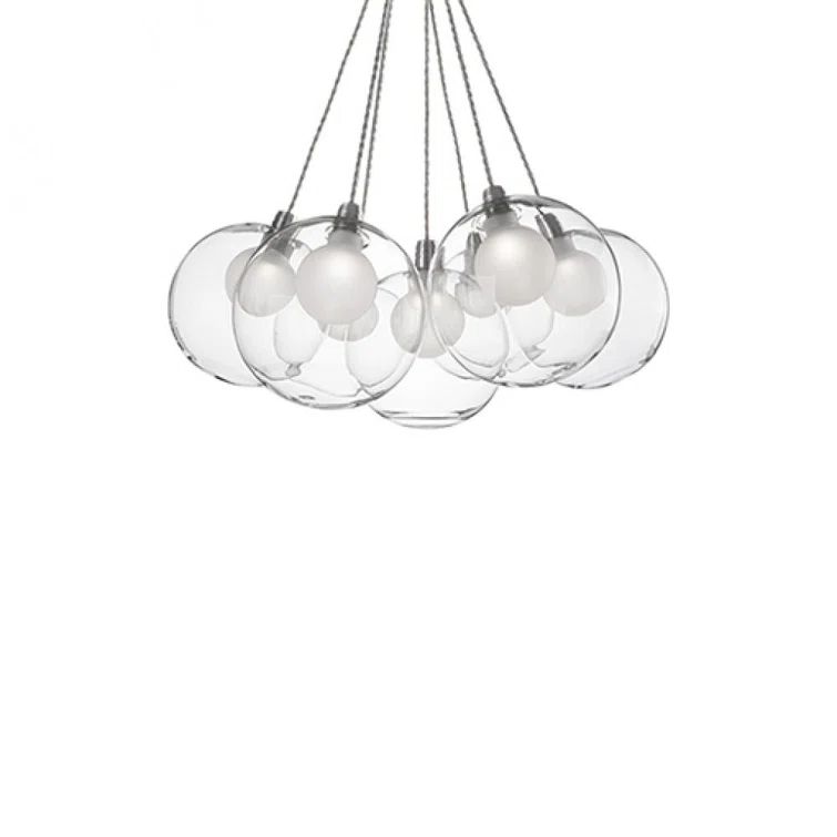 Bolla Chrome 7-Light Glass Sphere Chandelier